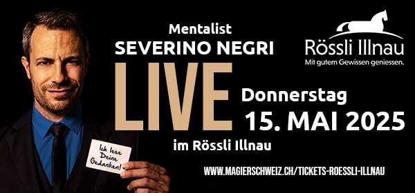 Live Show Mentalist Severino Negri. Zauberer Severino Negri